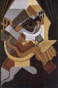 Juan Gris, The small round table in front of Window